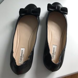 Size 9.5 LK Bennett Black Ballet Slippers - New